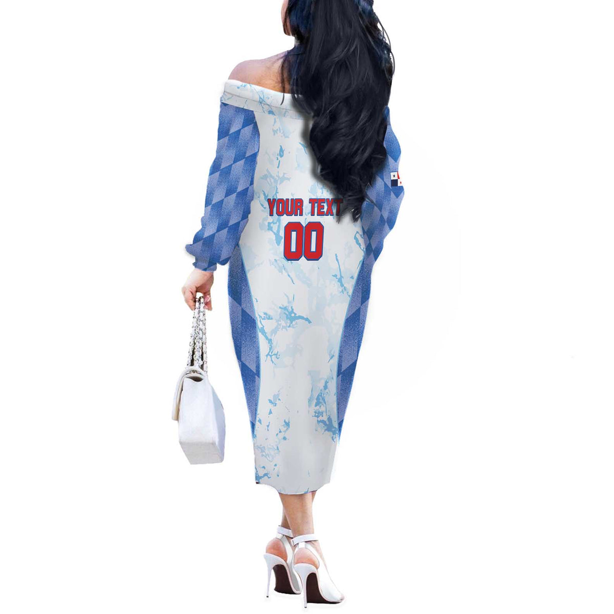 Custom Baseball Panama Off The Shoulder Long Sleeve Dress Go Champions Sporty Style - Wonder Print Shop