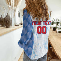 Custom Baseball Panama Women Casual Shirt Go Champions Sporty Style - Wonder Print Shop