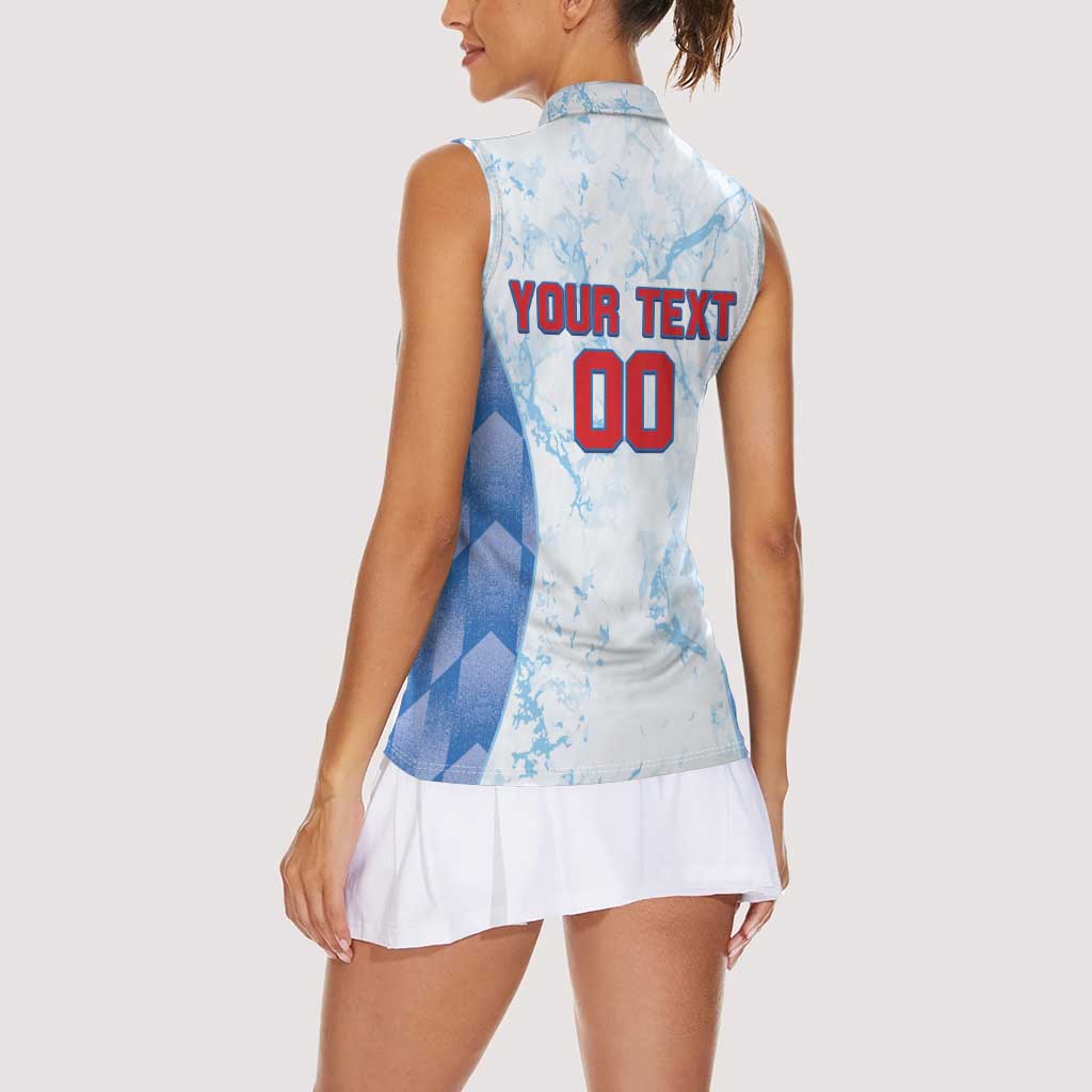 Custom Baseball Panama Women Sleeveless Polo Shirt Go Champions Sporty Style - Wonder Print Shop