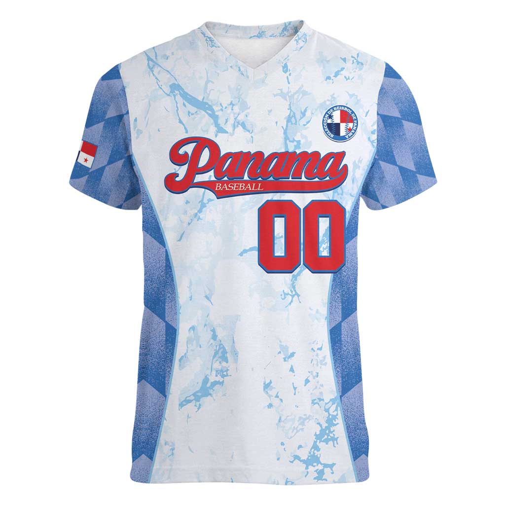 Custom Baseball Panama Women V-Neck T-Shirt Go Champions Sporty Style - Wonder Print Shop