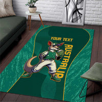 Custom Baseball Australia Area Rug Go Champions - Aussie Kangaroo Mascot - Wonder Print Shop