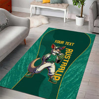 Custom Baseball Australia Area Rug Go Champions - Aussie Kangaroo Mascot - Wonder Print Shop