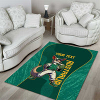 Custom Baseball Australia Area Rug Go Champions - Aussie Kangaroo Mascot - Wonder Print Shop