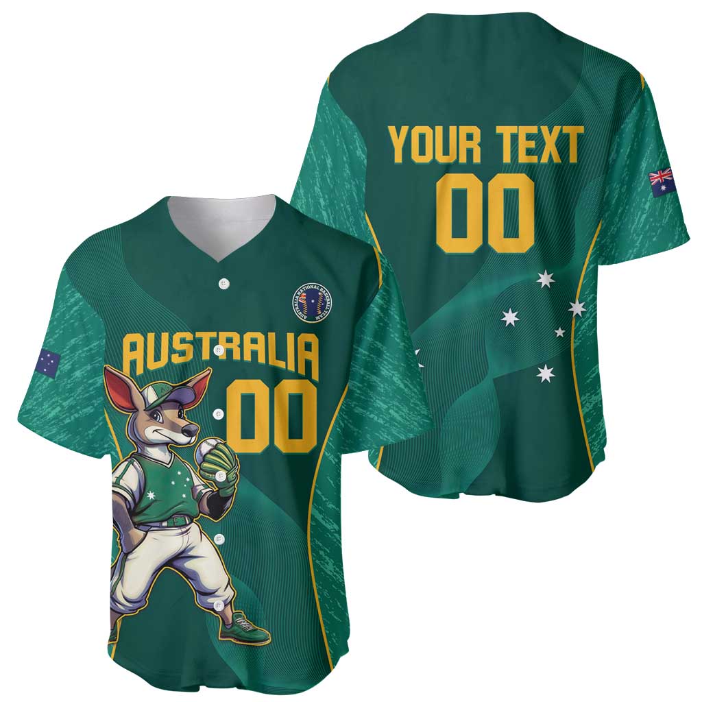 Custom Baseball Australia Baseball Jersey Go Champions - Aussie Kangaroo Mascot - Wonder Print Shop