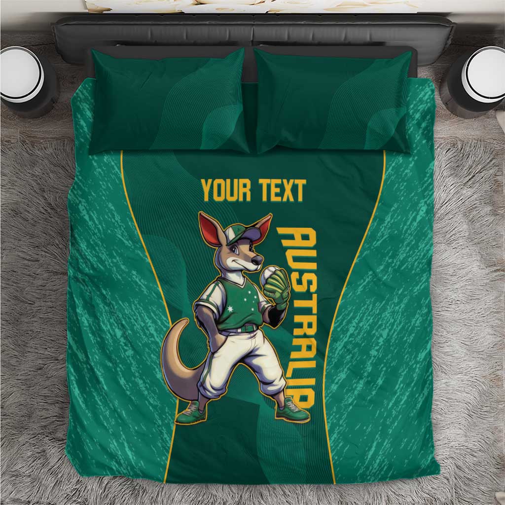 Custom Baseball Australia Bedding Set Go Champions - Aussie Kangaroo Mascot - Wonder Print Shop