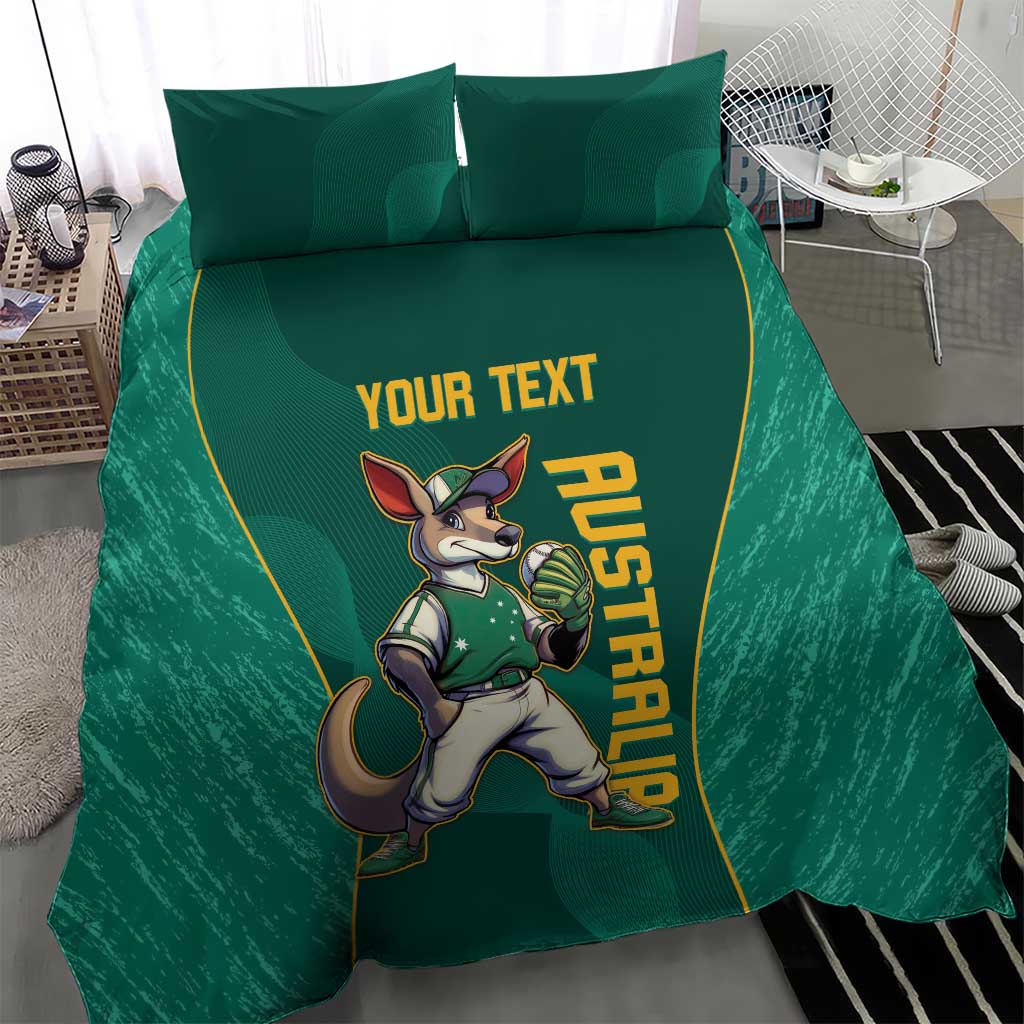 Custom Baseball Australia Bedding Set Go Champions - Aussie Kangaroo Mascot - Wonder Print Shop