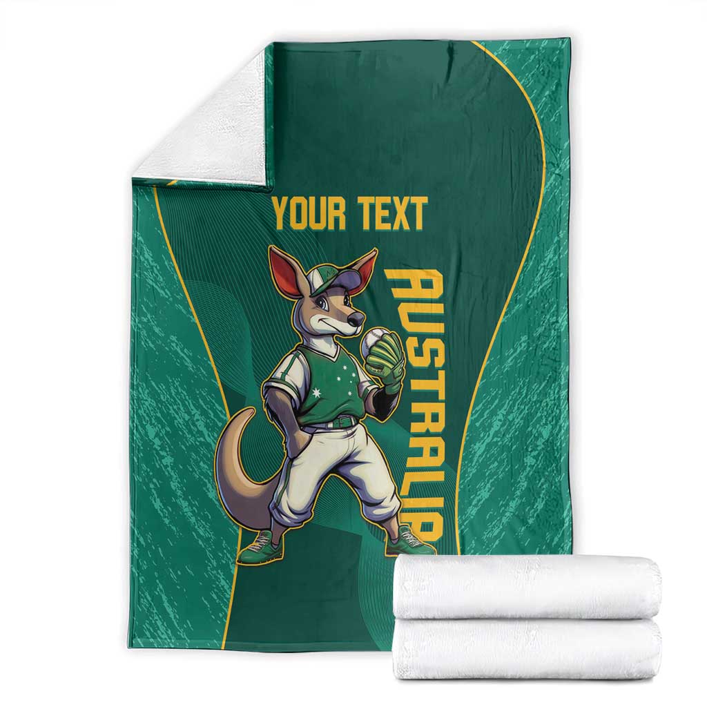 Custom Baseball Australia Blanket Go Champions - Aussie Kangaroo Mascot