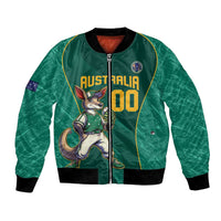 Custom Baseball Australia Bomber Jacket Go Champions - Aussie Kangaroo Mascot - Wonder Print Shop