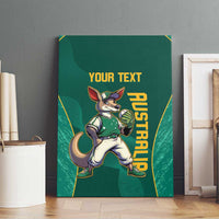 Custom Baseball Australia Canvas Wall Art Go Champions - Aussie Kangaroo Mascot - Wonder Print Shop