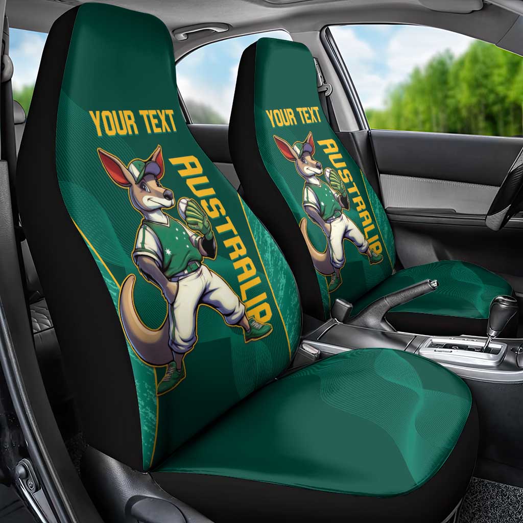 Custom Baseball Australia Car Seat Cover Go Champions - Aussie Kangaroo Mascot - Wonder Print Shop