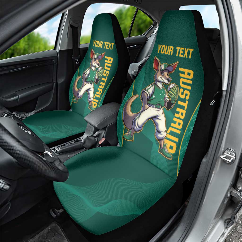 Custom Baseball Australia Car Seat Cover Go Champions - Aussie Kangaroo Mascot - Wonder Print Shop