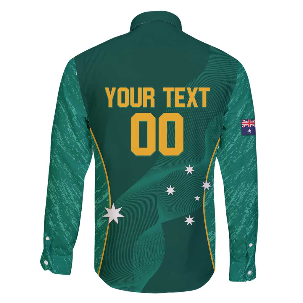 Custom Baseball Australia Family Matching Off Shoulder Maxi Dress and Hawaiian Shirt Go Champions - Aussie Kangaroo Mascot - Wonder Print Shop