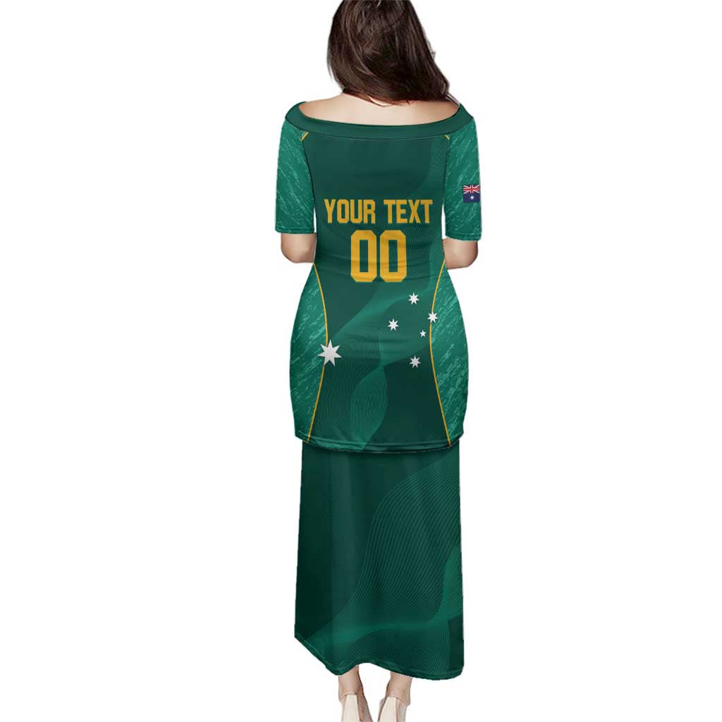 Custom Baseball Australia Family Matching Puletasi and Hawaiian Shirt Go Champions - Aussie Kangaroo Mascot - Wonder Print Shop