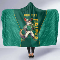 Custom Baseball Australia Hooded Blanket Go Champions - Aussie Kangaroo Mascot