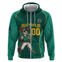 Custom Baseball Australia Hoodie Go Champions - Aussie Kangaroo Mascot - Wonder Print Shop