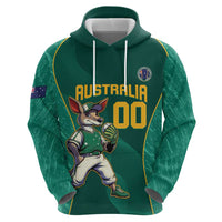 Custom Baseball Australia Hoodie Go Champions - Aussie Kangaroo Mascot - Wonder Print Shop