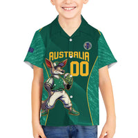 Custom Baseball Australia Kid Hawaiian Shirt Go Champions - Aussie Kangaroo Mascot - Wonder Print Shop