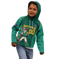 Custom Baseball Australia Kid Hoodie Go Champions - Aussie Kangaroo Mascot - Wonder Print Shop