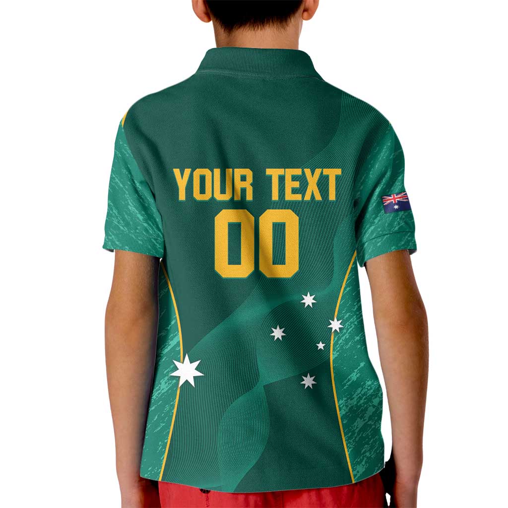 Custom Baseball Australia Kid Polo Shirt Go Champions - Aussie Kangaroo Mascot - Wonder Print Shop