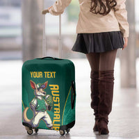 Custom Baseball Australia Luggage Cover Go Champions - Aussie Kangaroo Mascot - Wonder Print Shop