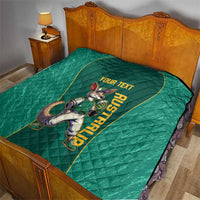Custom Baseball Australia Quilt Go Champions - Aussie Kangaroo Mascot - Wonder Print Shop