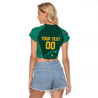 Custom Baseball Australia Raglan Cropped T Shirt Go Champions - Aussie Kangaroo Mascot - Wonder Print Shop