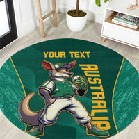 Custom Baseball Australia Round Carpet Go Champions - Aussie Kangaroo Mascot