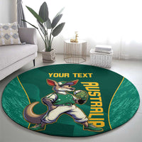 Custom Baseball Australia Round Carpet Go Champions - Aussie Kangaroo Mascot