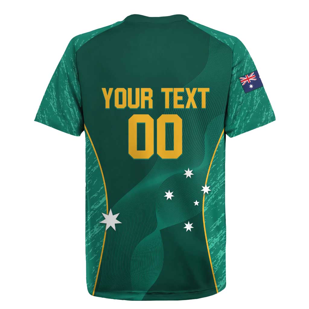 Custom Baseball Australia Rugby Jersey Go Champions - Aussie Kangaroo Mascot - Wonder Print Shop