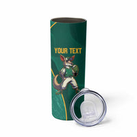 Custom Baseball Australia Skinny Tumbler Go Champions - Aussie Kangaroo Mascot - Wonder Print Shop
