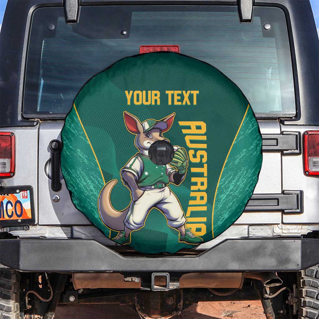 Custom Baseball Australia Spare Tire Cover Go Champions - Aussie Kangaroo Mascot - Wonder Print Shop