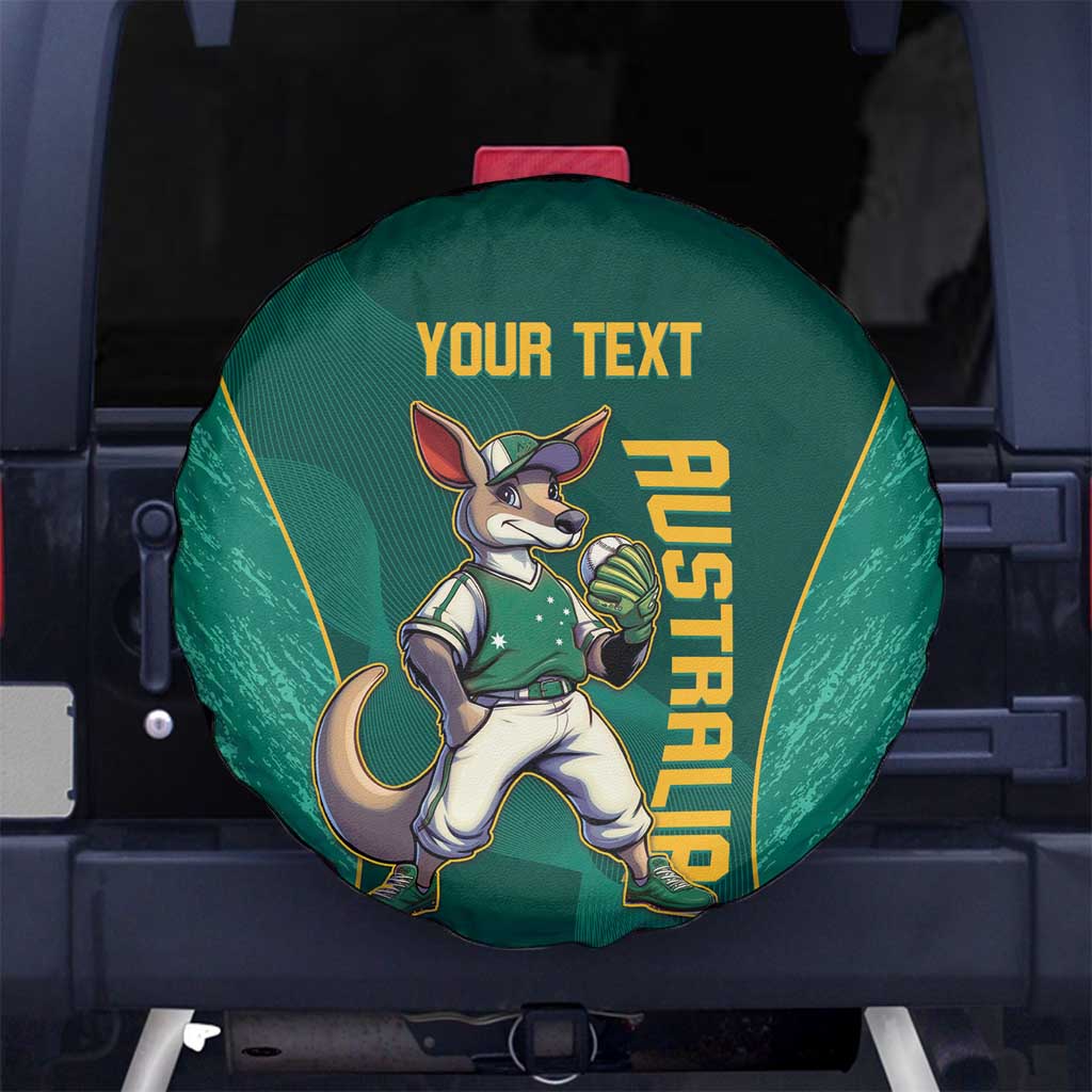 Custom Baseball Australia Spare Tire Cover Go Champions - Aussie Kangaroo Mascot - Wonder Print Shop