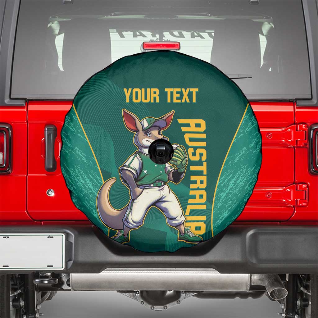 Custom Baseball Australia Spare Tire Cover Go Champions - Aussie Kangaroo Mascot - Wonder Print Shop