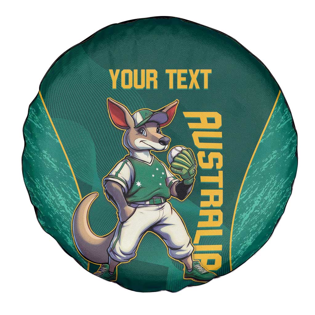 Custom Baseball Australia Spare Tire Cover Go Champions - Aussie Kangaroo Mascot - Wonder Print Shop