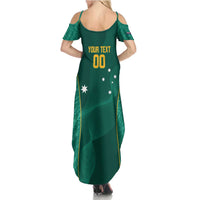 Custom Baseball Australia Summer Maxi Dress Go Champions - Aussie Kangaroo Mascot - Wonder Print Shop