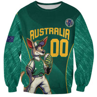 Custom Baseball Australia Sweatshirt Go Champions - Aussie Kangaroo Mascot - Wonder Print Shop