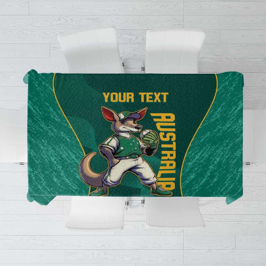 Custom Baseball Australia Tablecloth Go Champions - Aussie Kangaroo Mascot - Wonder Print Shop