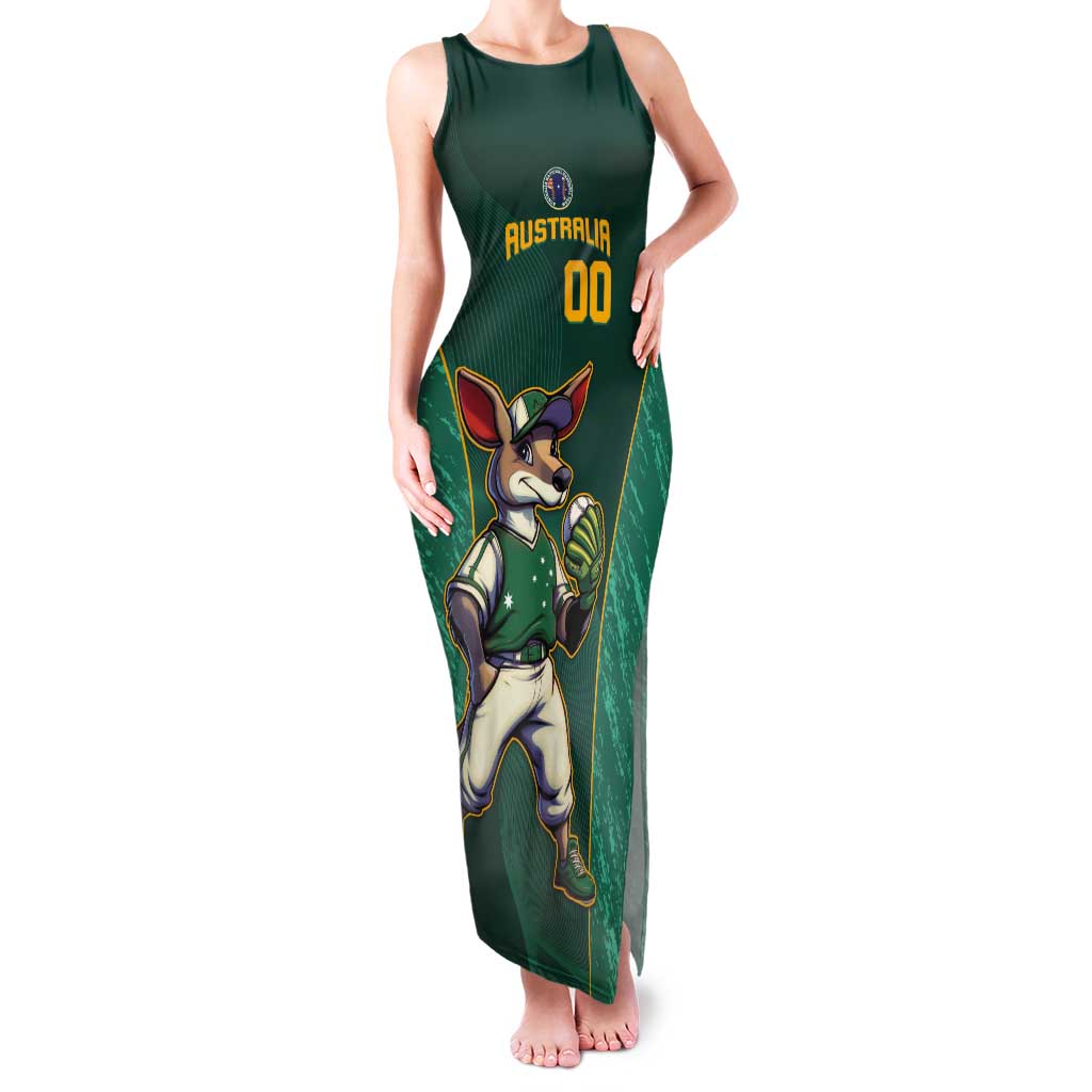 Custom Baseball Australia Tank Maxi Dress Go Champions - Aussie Kangaroo Mascot - Wonder Print Shop