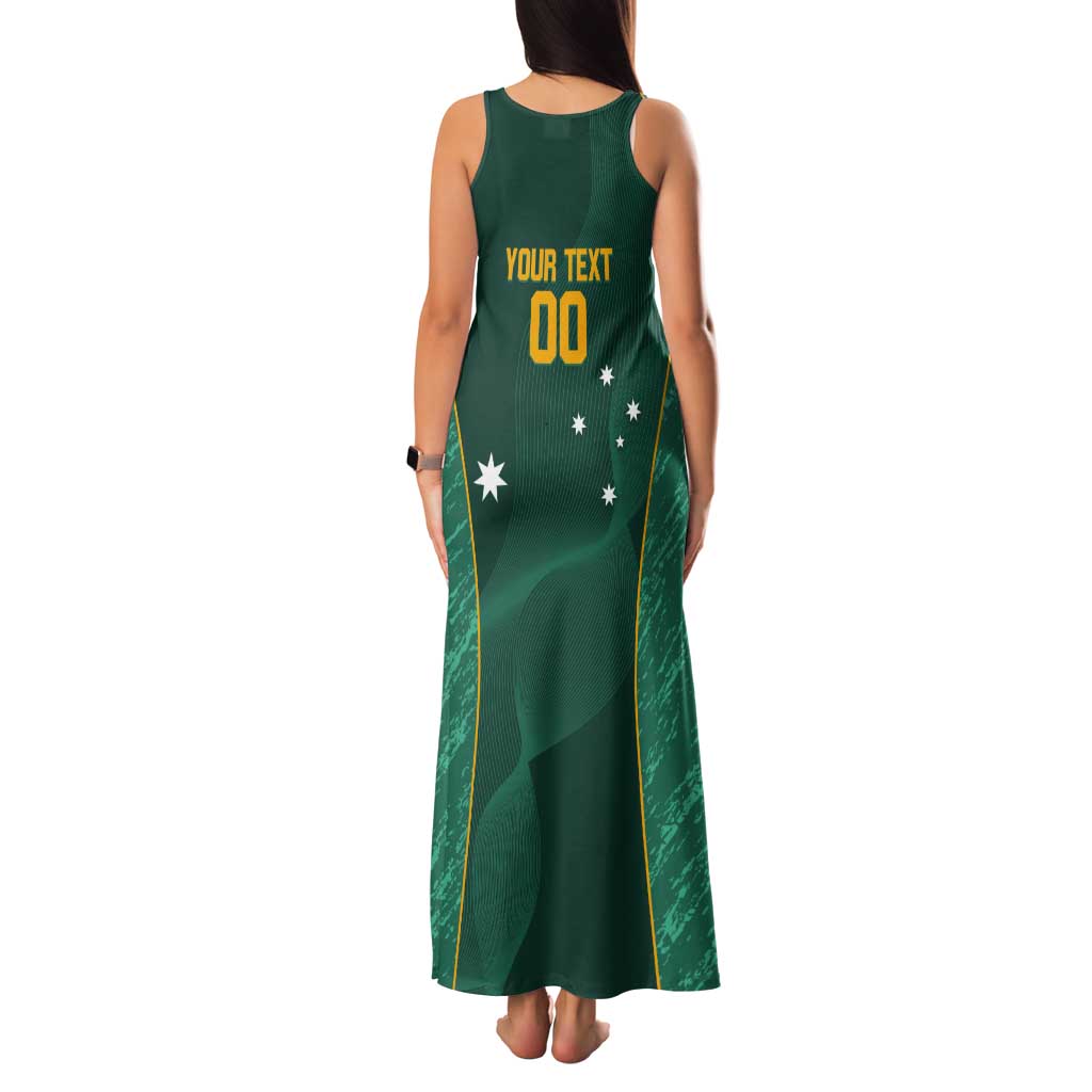 Custom Baseball Australia Tank Maxi Dress Go Champions - Aussie Kangaroo Mascot - Wonder Print Shop