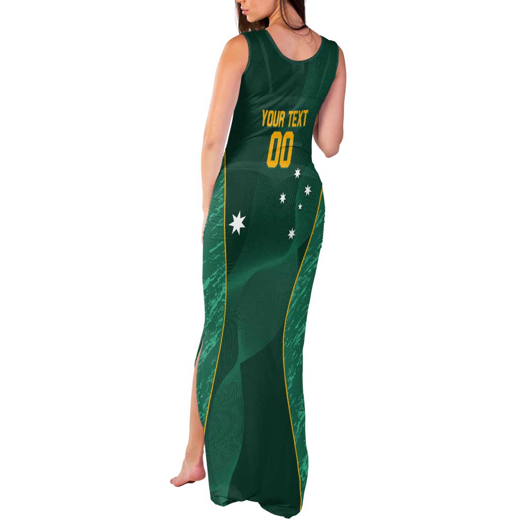 Custom Baseball Australia Tank Maxi Dress Go Champions - Aussie Kangaroo Mascot - Wonder Print Shop