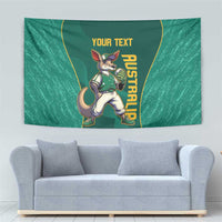 Custom Baseball Australia Tapestry Go Champions - Aussie Kangaroo Mascot - Wonder Print Shop