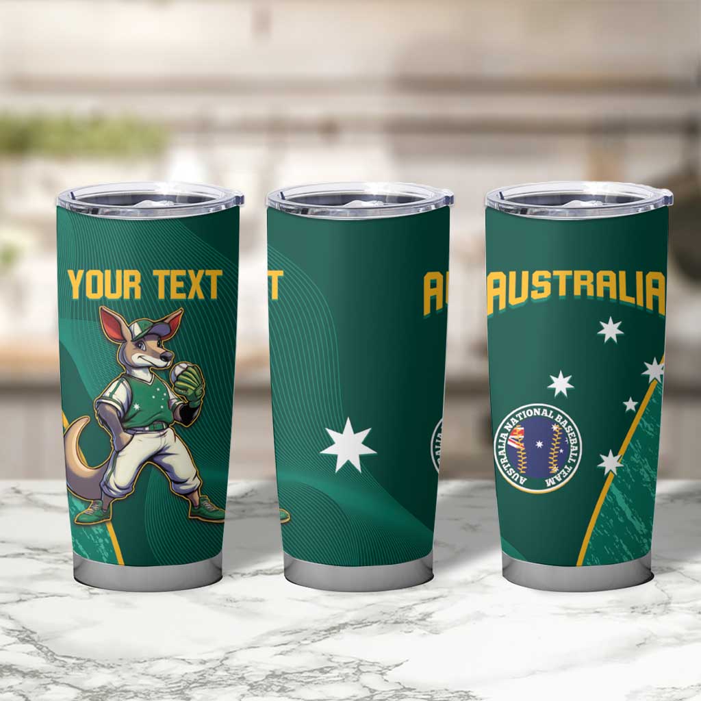 Custom Baseball Australia Tumbler Cup Go Champions - Aussie Kangaroo Mascot - Wonder Print Shop