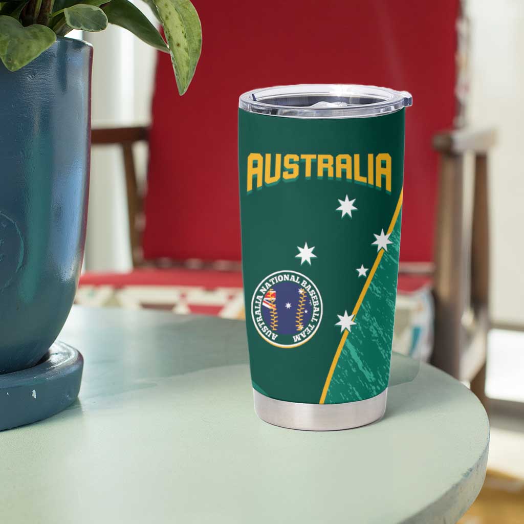 Custom Baseball Australia Tumbler Cup Go Champions - Aussie Kangaroo Mascot - Wonder Print Shop
