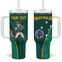 Custom Baseball Australia Tumbler With Handle Go Champions - Aussie Kangaroo Mascot - Wonder Print Shop