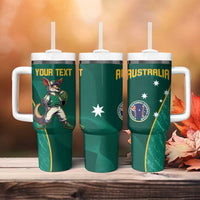Custom Baseball Australia Tumbler With Handle Go Champions - Aussie Kangaroo Mascot - Wonder Print Shop