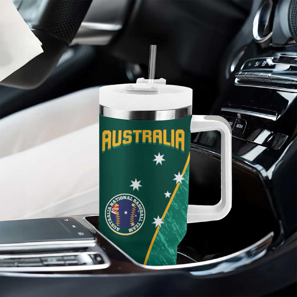 Custom Baseball Australia Tumbler With Handle Go Champions - Aussie Kangaroo Mascot - Wonder Print Shop
