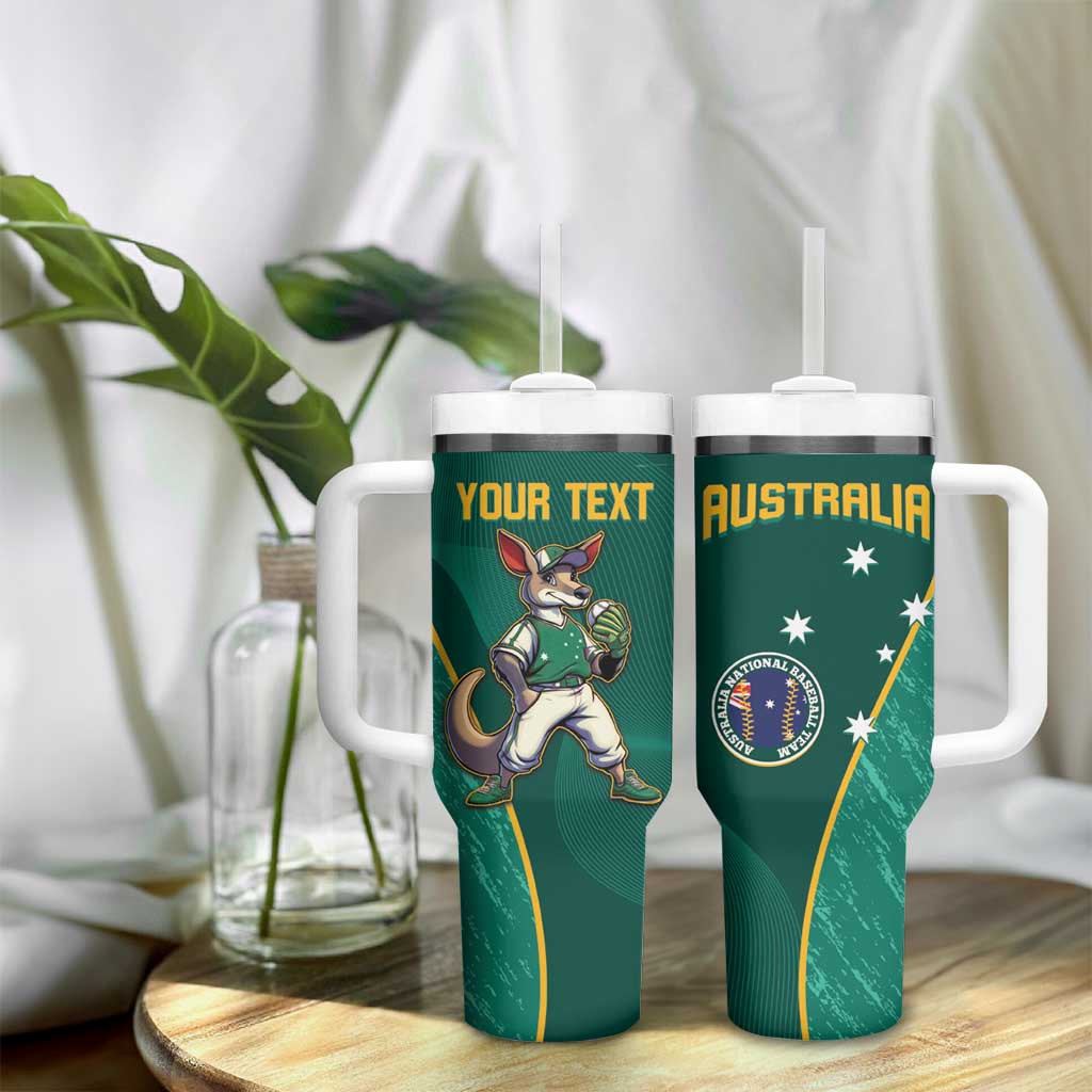 Custom Baseball Australia Tumbler With Handle Go Champions - Aussie Kangaroo Mascot - Wonder Print Shop