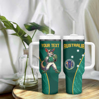 Custom Baseball Australia Tumbler With Handle Go Champions - Aussie Kangaroo Mascot - Wonder Print Shop