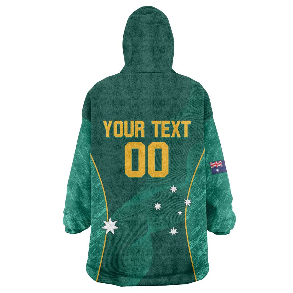 Custom Baseball Australia Wearable Blanket Hoodie Go Champions - Aussie Kangaroo Mascot - Wonder Print Shop