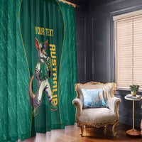 Custom Baseball Australia Window Curtain Go Champions - Aussie Kangaroo Mascot - Wonder Print Shop